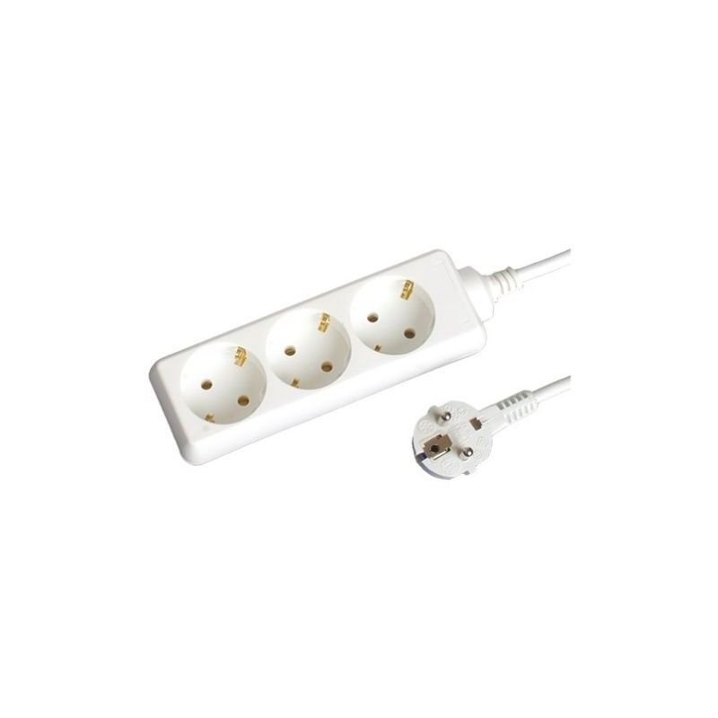 Base multiple 3 plugs 1.5 m cable white GSC 0000008