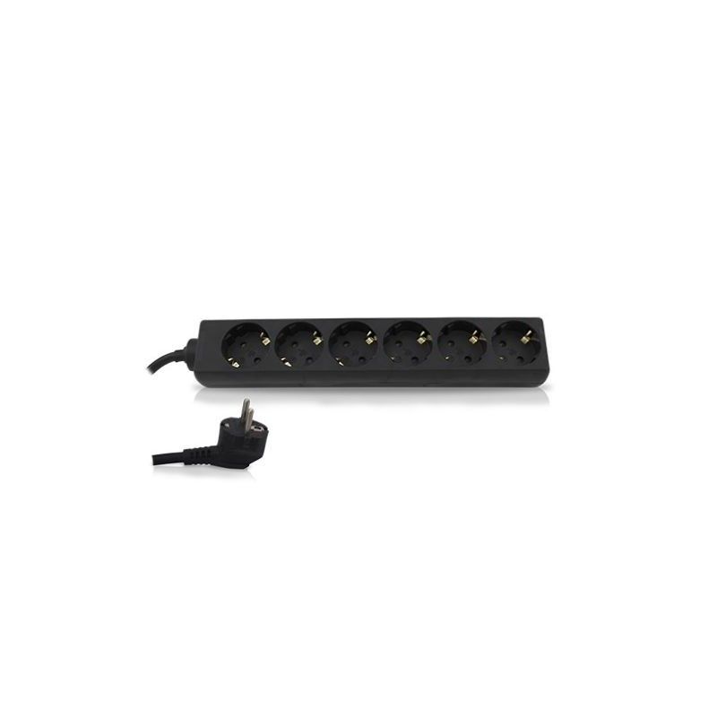 Based multiple 6 outlets, 1.5 m cable black GSC 0000024