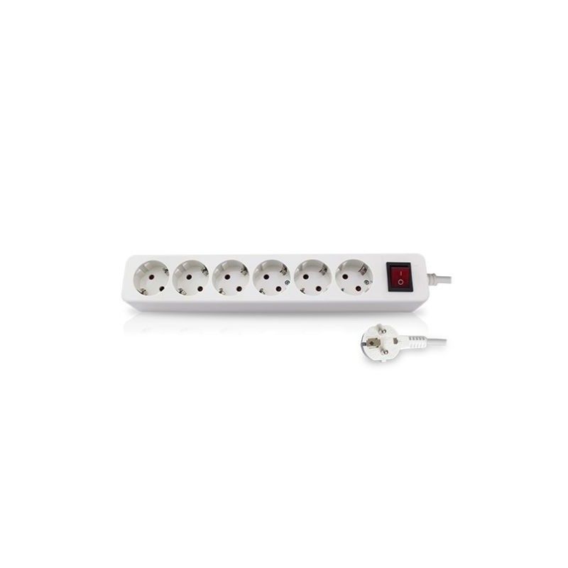 Tomadas múltiplas base 6 com interruptor cabo...
