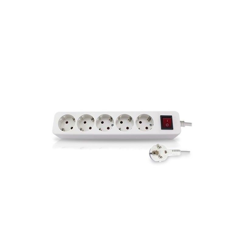 Base multiple 5 plugs with switch 1.5 m cable GSC 0800215