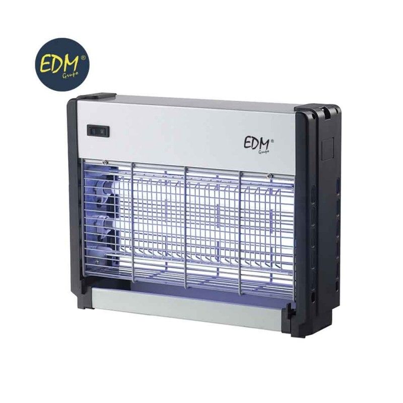 Mata insectos profesional electronico edm 2 x 8 w. radio de accion 20 m2 luz actinica medidas: 26x34x7.5cm  EDM 06012