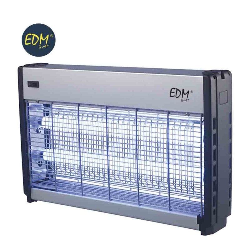 Mata insectos profesional edm 2 x 20 w radio de accion 65 m2 luz actinica medidas: 36x64.5x7.5cm   EDM 06016