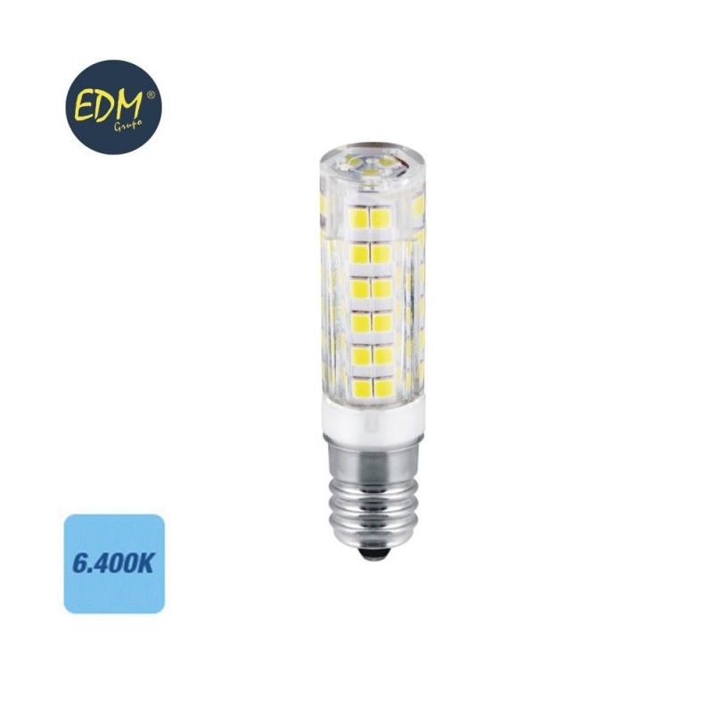 Lâmpada LED Tubular EDM E14 4,5W 450lm 6400K Luz Fria Ø1,6x6,6cm