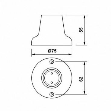 Portalámparas de superficie blanco recto E27 Solera 6511