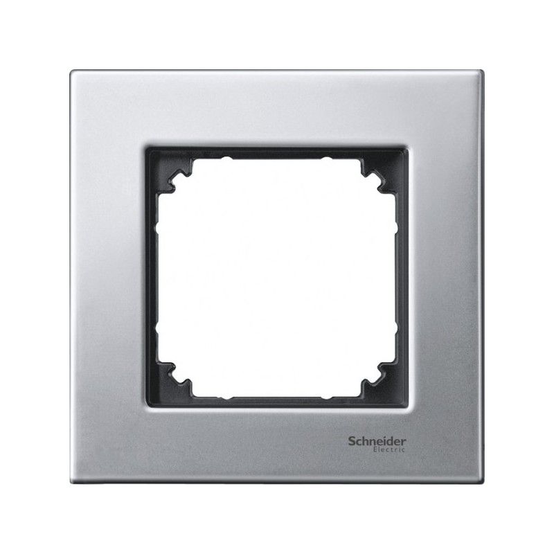 Marco elegance 1 elemento Acero SCHNEIDER MTN403160