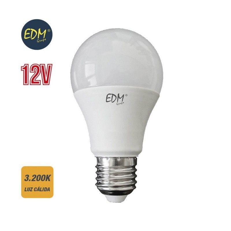 Ampoule led standard 12v 10w E27 3200k 810 lumens lumière chaude EDM 98850  - La Tienda de Electricidad