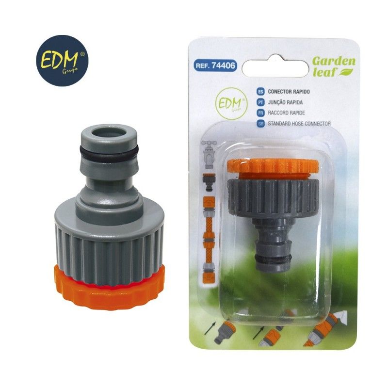 Quick Plug com Adaptador de Rosca Fêmea de 1" e 3/4" (Blister) EDM