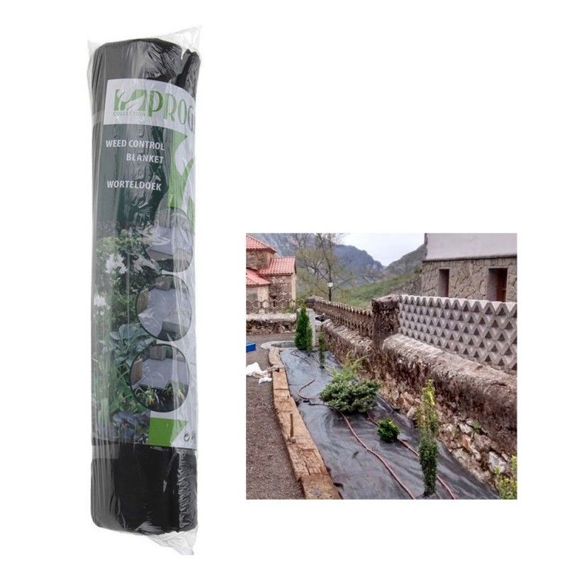 Malha anti-ervas daninhas Cor Preta 1.50x8m Progarden