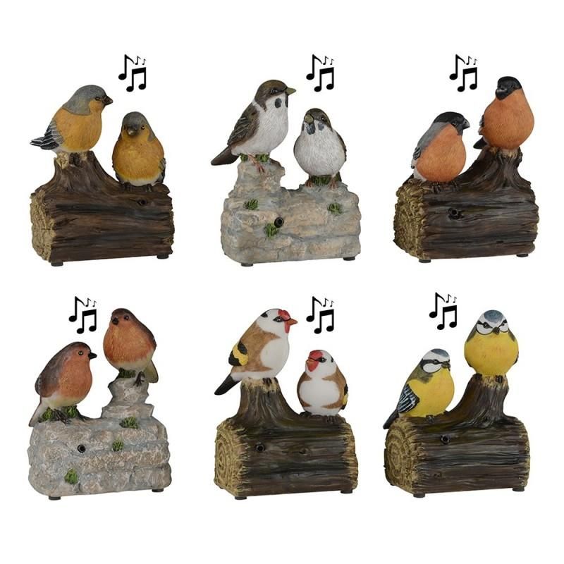 Figura pajaro con sensor de movimiento y sonido (modelos surtidos) 12,5 cm