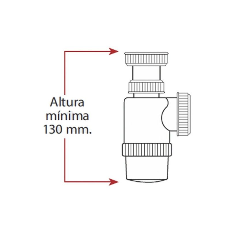 Sifão "Y" 1" 1/2" Completo com Plug and Chain