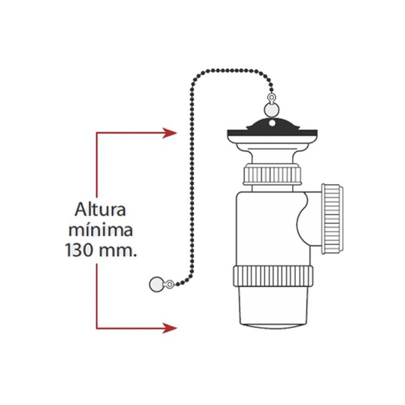 Sifão Flexível Aberto Ø30x30mm