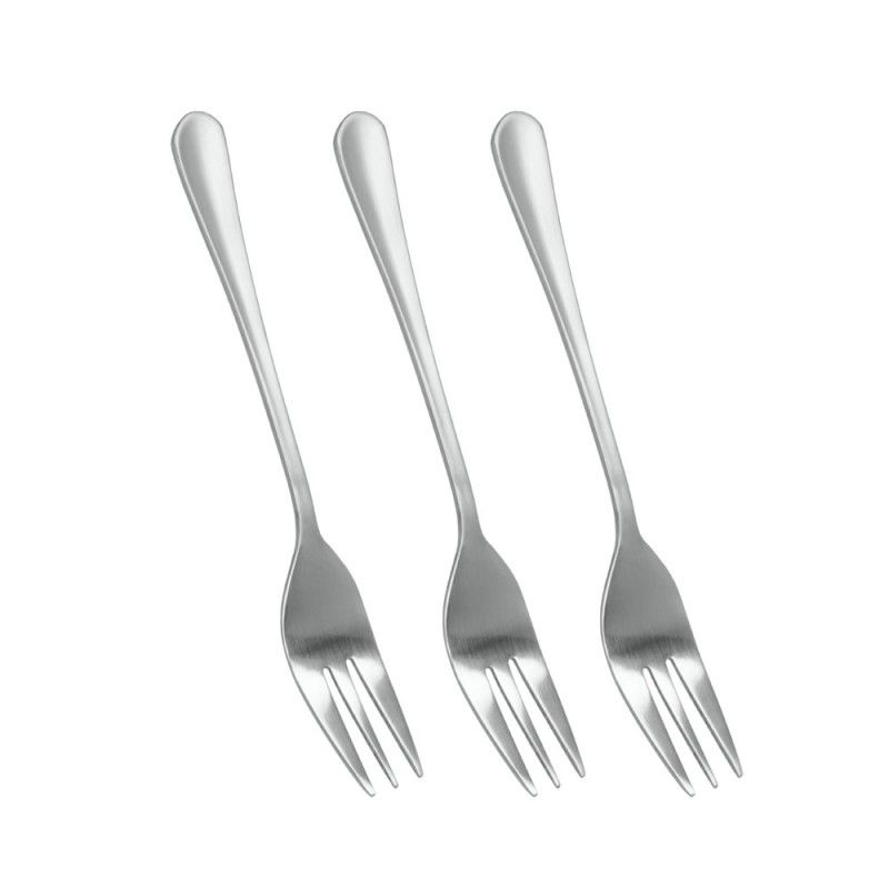 Conjunto de 3 garfos para tapas em aço inox 15cm