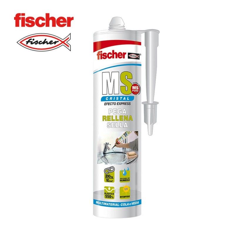 Ms sellante adhesivo cristal FISCHER 290ml