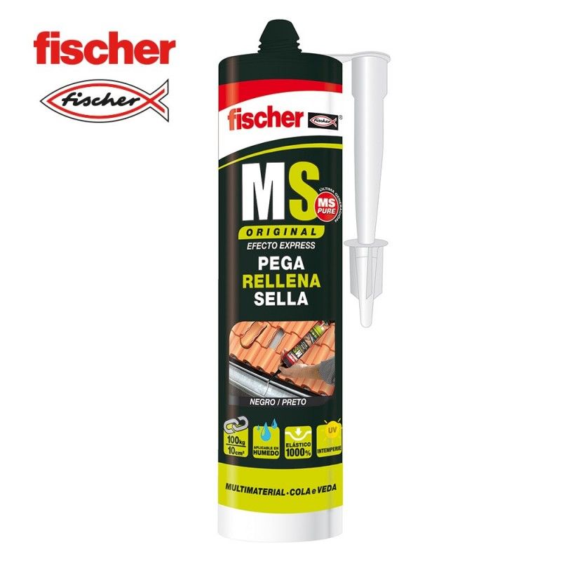 Ms sellante adhesivo negro FISCHER 290ml