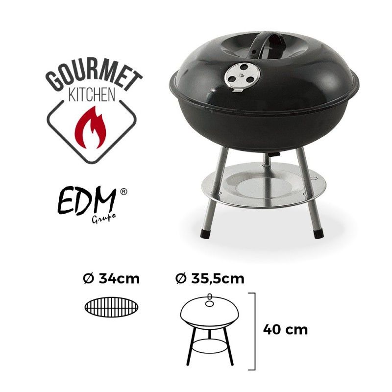 35,5cm barbecue nero o 3 gambe