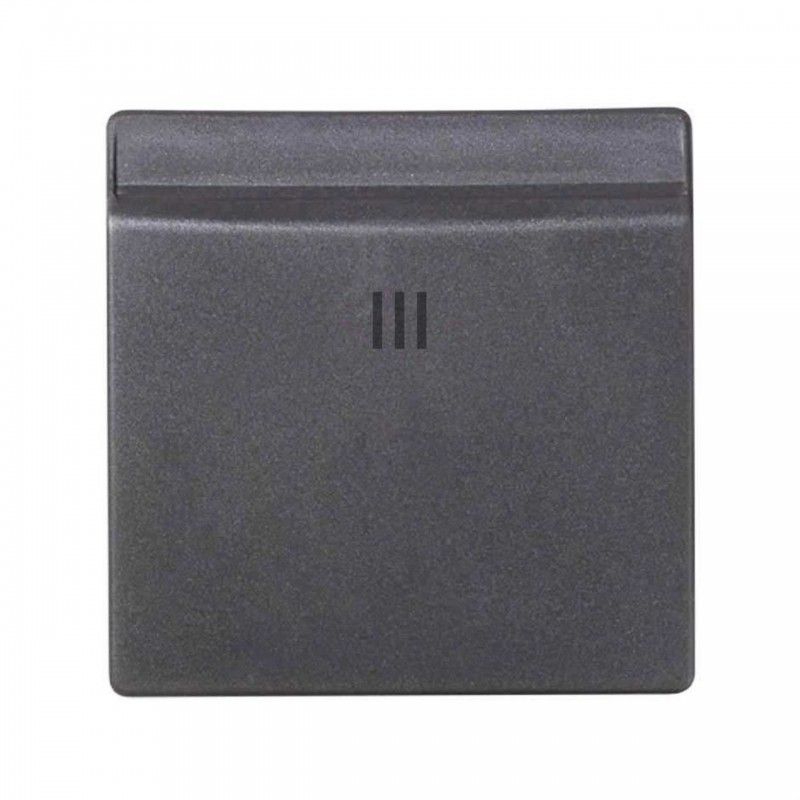 Tapa Simon 82 con visor interruptor de tarjeta titanio SIMON 8200078-096