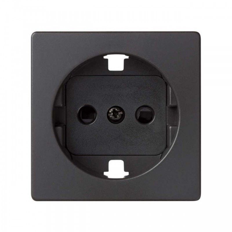 Conceito Simon 82 | Tampa da base do soquete Schuko preto fosco SIMON 8200041-098