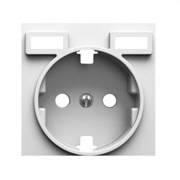 Conceito Simon 82 | Tampa base do plugue Schuko 2 USB 2.1A tipo A branco fosco 8200049-090