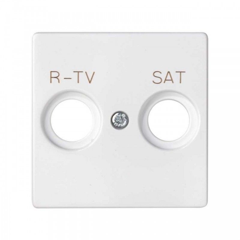 Conceito Simon 82 | Placa tomada R-TV+SAT branco fosco SIMON 8200097-090