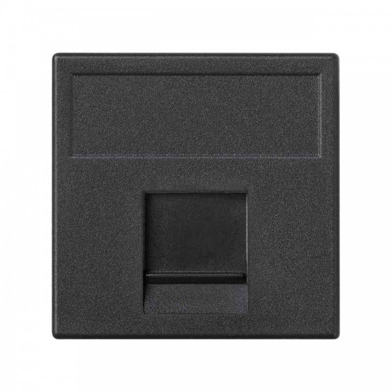 Placa K45 V-D guardapolvo con 1 conector AMP/KRONE gris SIMON K76/14