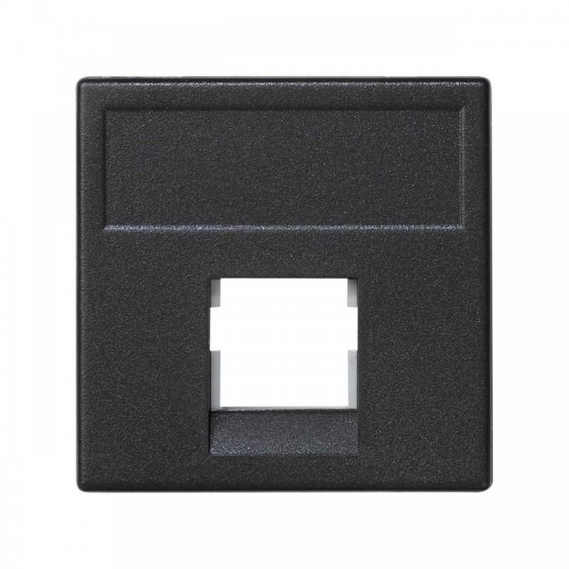 Placa K45 sin guardapolvo para con 1 conector IBM gris grafito SIMON K087/14