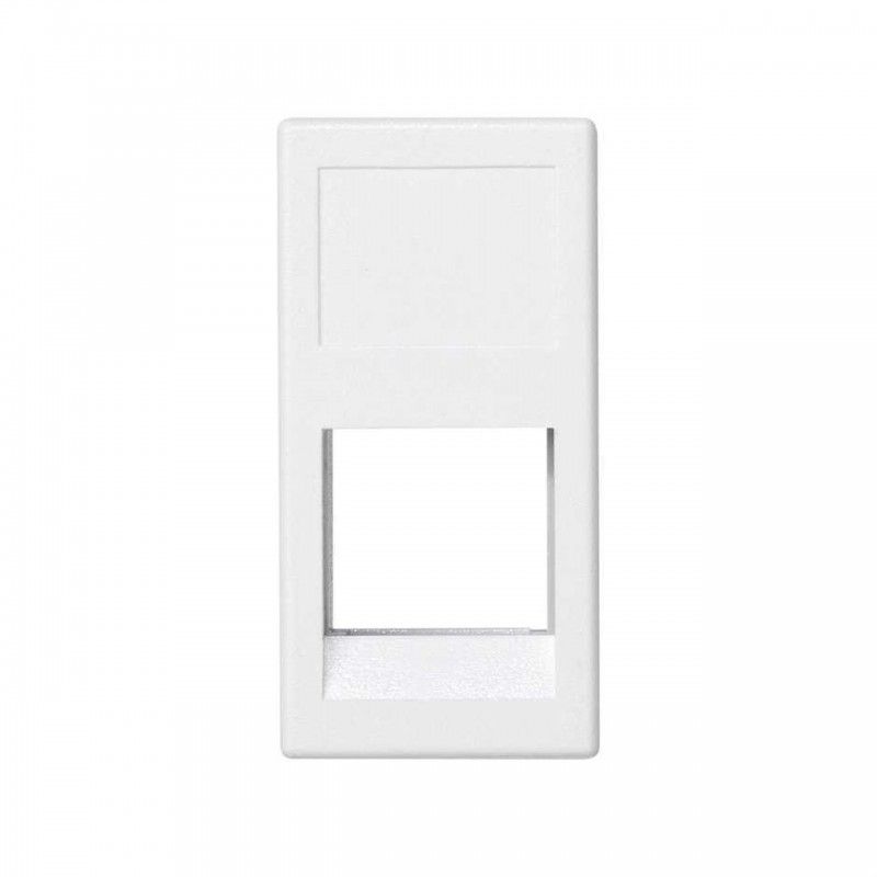 Placa K45 sem proteção contra poeira com 1 conector ortronics branco SIMON K281/9