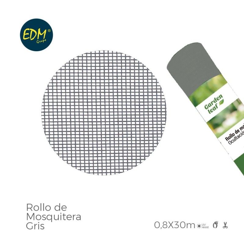 Rolo de rede mosquiteira Cinzento 0,80x30m