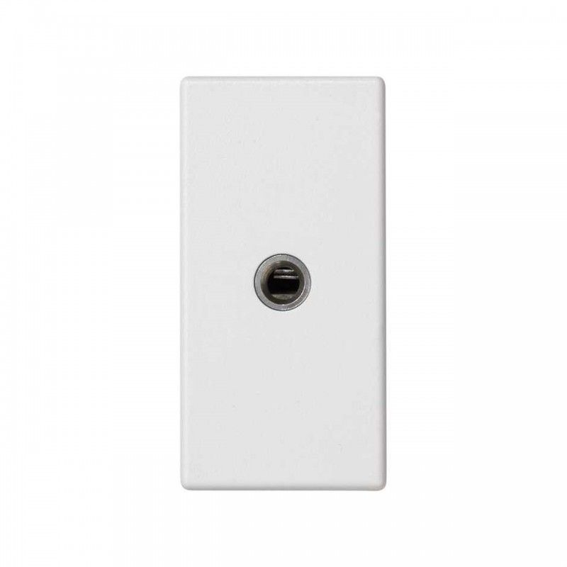 Placa de meio mecanismo K45 com 1 conector MINIJACK branco neve SIMON K123B/9