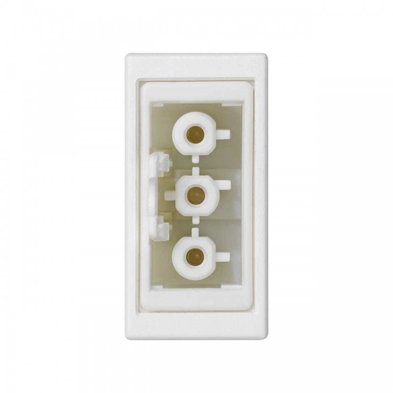 Placa K45 medio mecanismo con 1 conector hembra 3 polos blanco nieve SIMON K121B/9