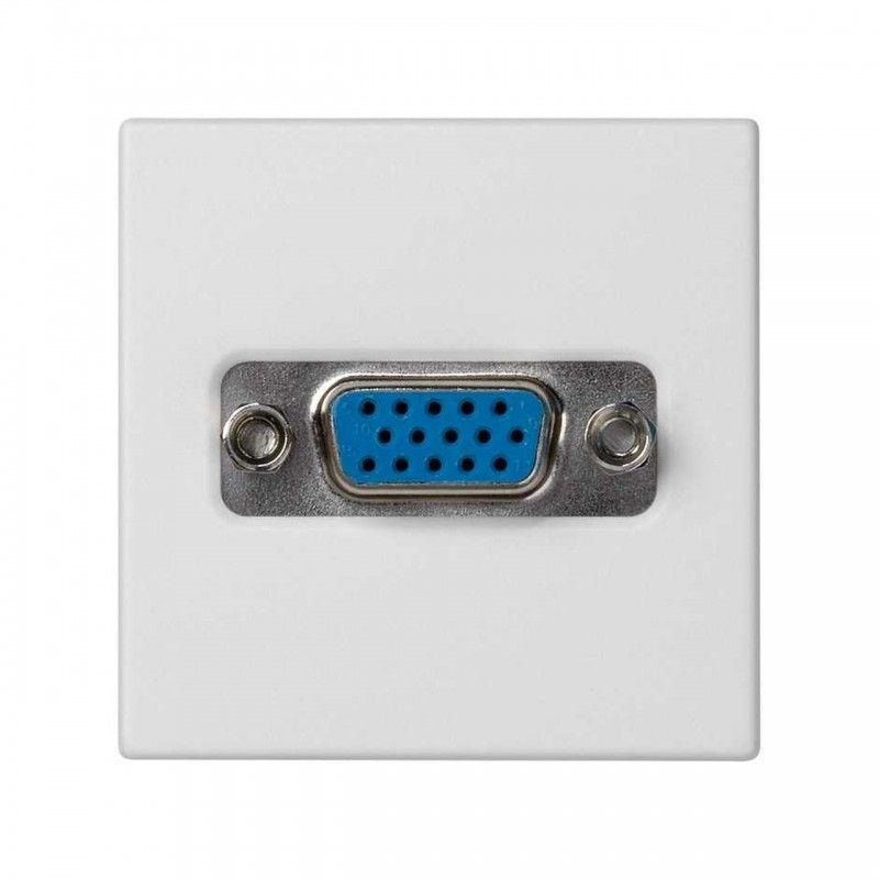 Placa de mecanismo K45 1/2 com 1 conector VGA branco neve SIMON K100B/9