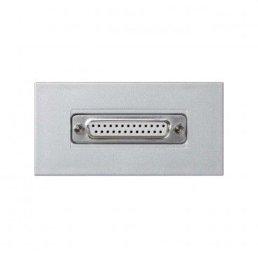 Placa K45 2 mecanismos com 1 conector paralelo de alumínio DB25 SIMON K104A/8