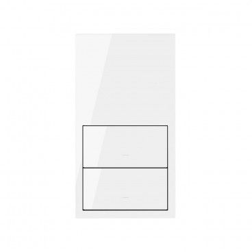 Kit frontal vertical Simon 100 con 2 elementos 2 teclas blanco brillo SIMON 10020213-130