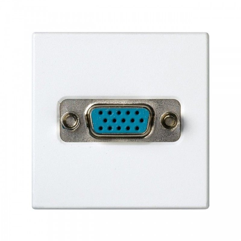 Conector de vídeo VGA com tampa Simon 27 PLAY branco SIMON 2700091-030