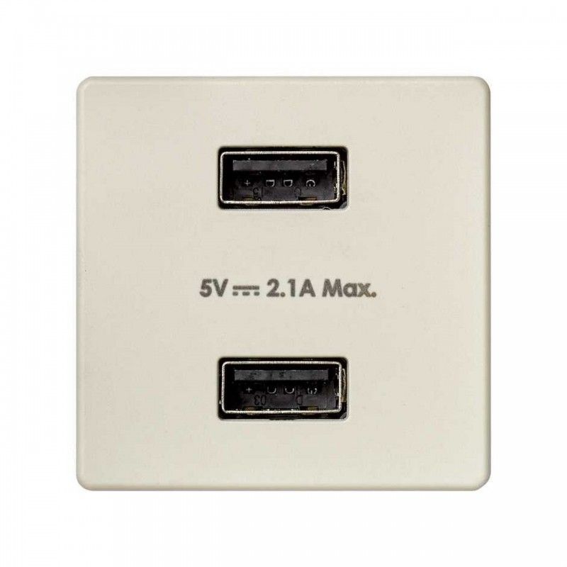 Cargador 2xUSB 5V/DC 2,1A Simon 27 marfil SIMON 2701096-031