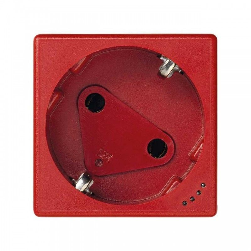 Base schuko embornamiento tornillo seguridad rojo SIMON KLS01/6