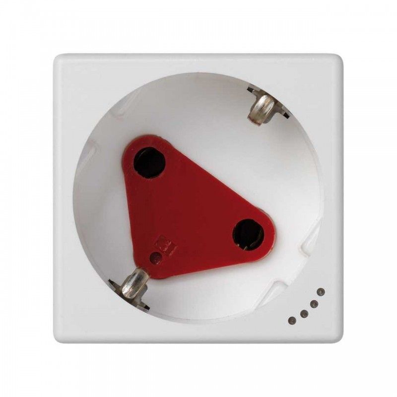 Base schuko embornamiento tornillo seguridad blanco nieve SIMON KLS01/9