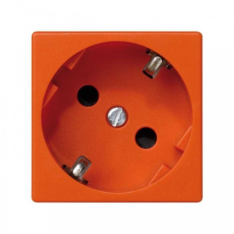 Base schuko embornamiento tornillo protección naranja SIMON K01/7