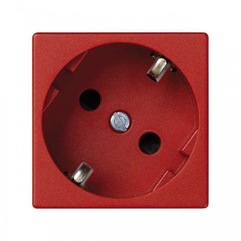 Base schuko embornamiento rápido protección rojo SIMON K11/6