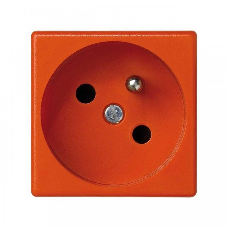 Base enchufe francesa embornamiento rápido protección naranja SIMON K22/7