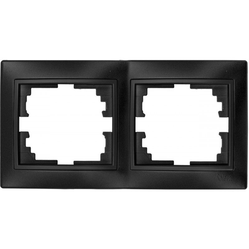 Moldura para 2 Elementos Horizontais de Grafite 154x81x10mm Série Europa Solera ERP72NGU