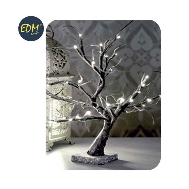 Arbol 3d sakura nevado 45cm blanco calido (funciona a pilas 3*aa) interior 