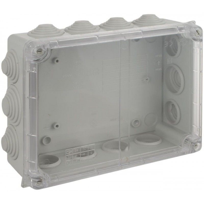 Caja estanca 220x170x80 12 conos tapa transparente SOLERA 686TP