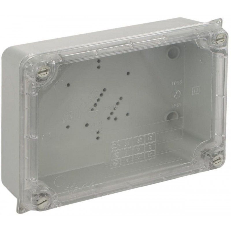 Caja 153x110x65 tornillo 1/4" con tapa transparente SOLERA 6816