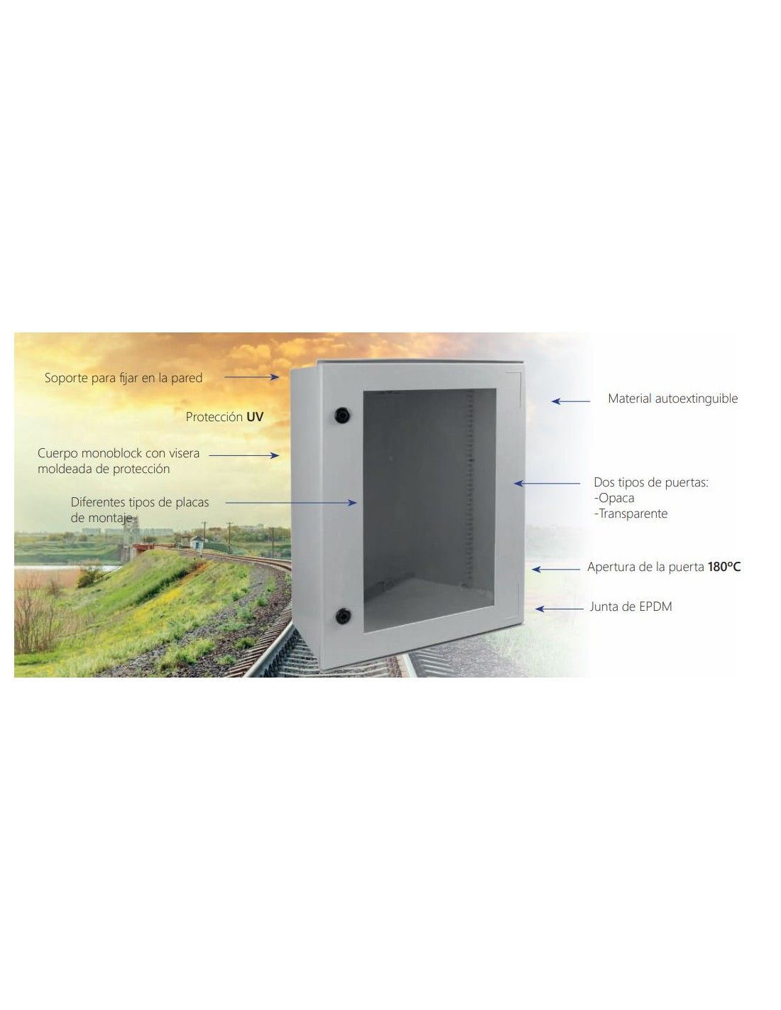 Cuadro eléctrico de superficie 2 elementos fumé Solera Arelos 8692SPF