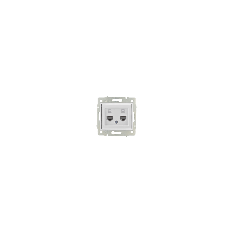 Double data socket RJ45 category 6 white SOLERA ERP88 / 2