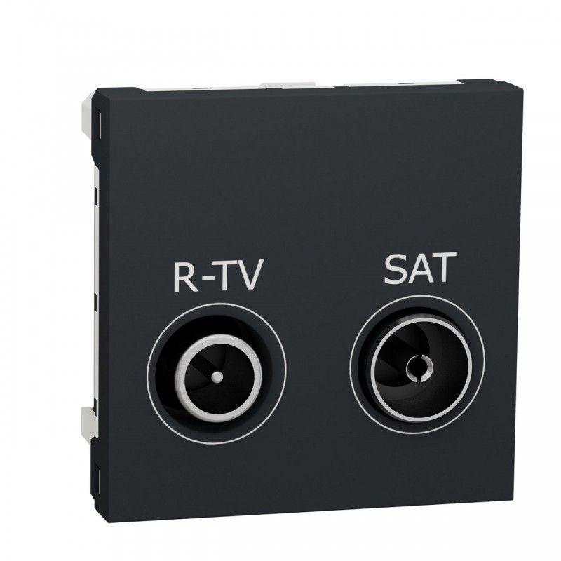 Tomada R-TV/SAT intermediária antracite SCHNEIDER NU345654