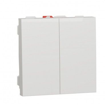 Interruptor doble 2 módulos polar SCHNEIDER NU321118