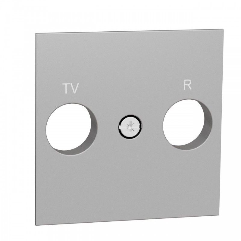 Caratula toma TV/FM aluminio SCHNEIDER NU944030