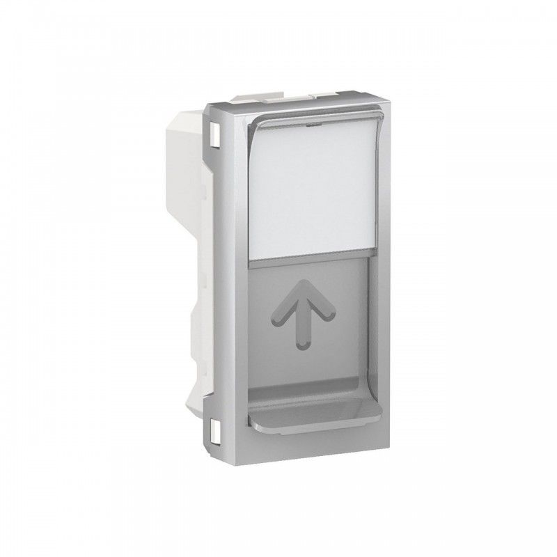 Caratula RJ45 1 modulo Keystone aluminio SCHNEIDER NU946030