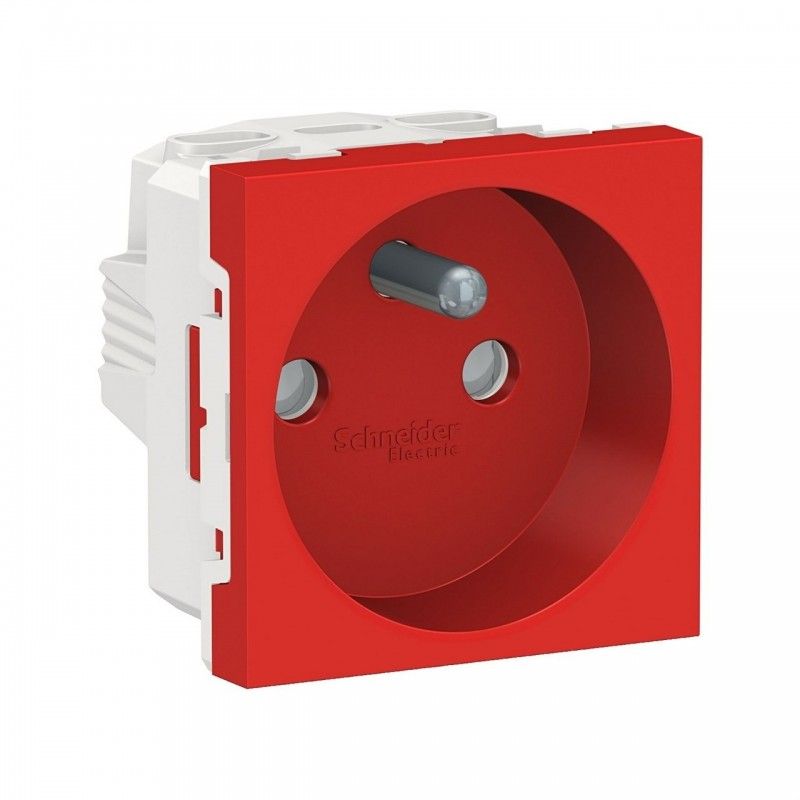 Base 2P+TT F rojo SCHNEIDER NU303903E